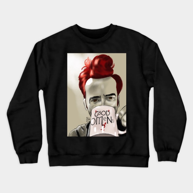 David Tennant portrait Crewneck Sweatshirt by AC Salva